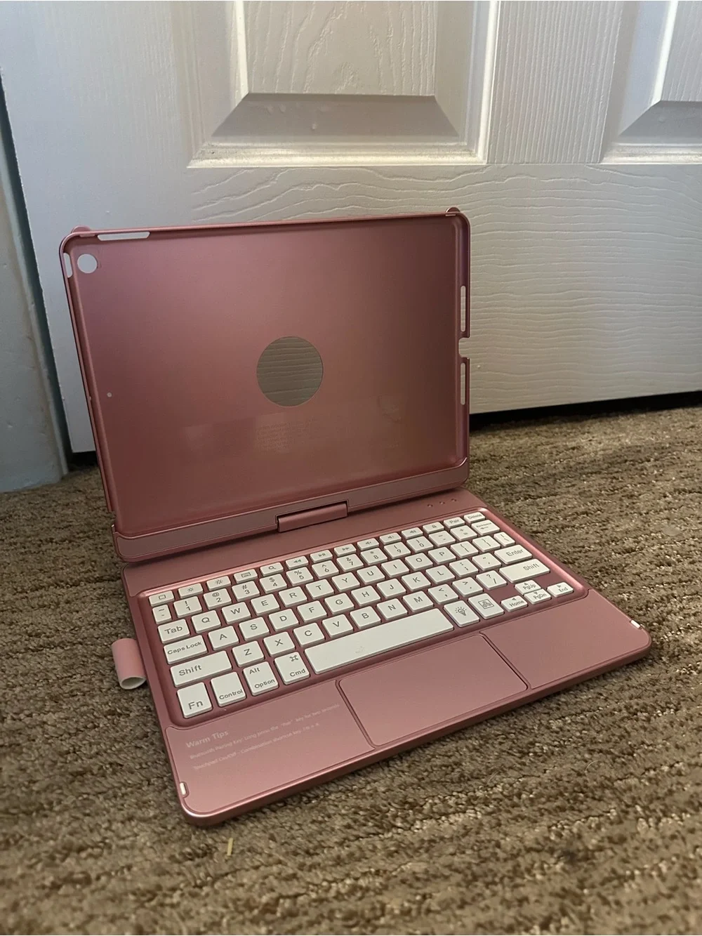 Rose Gold ipad Keyboard Case with Trackpad - Compatible Bluetooth Keyboard